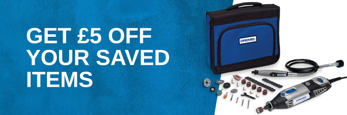 Get £5 off your saved items
