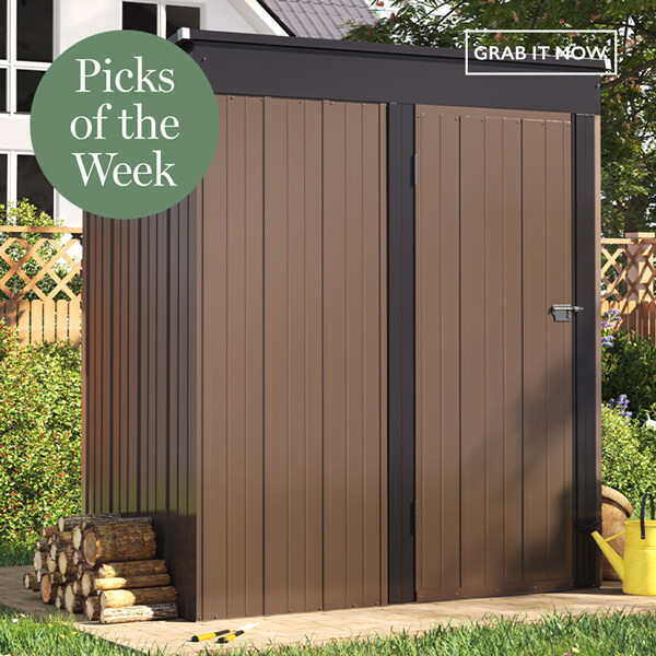Breeins Lockable Metal Garden Storage Shed 5x3ft